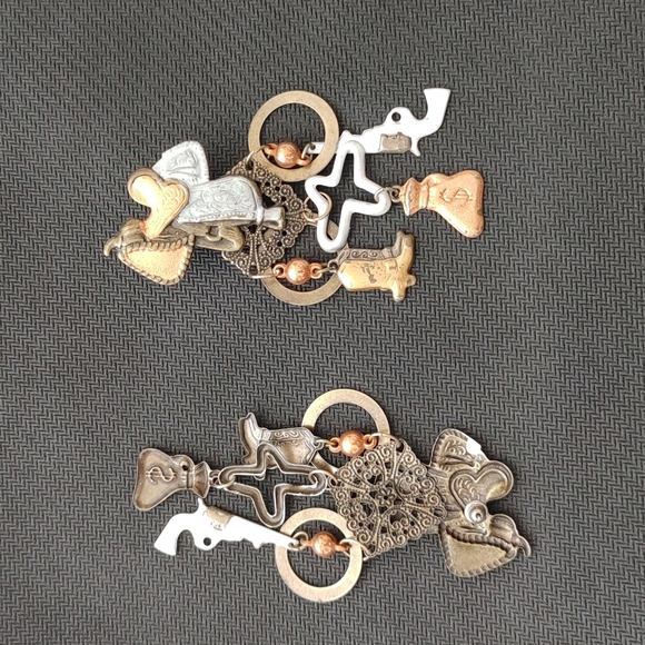 Country western Rodeo Cowboy boot skootin earrings - Picture 2 of 8